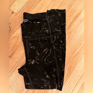 Athleta leggings gray splatter